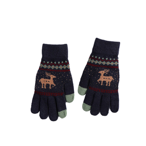 Jacquard dệt Găng Tay Acrylic cho phụ nữ Hươu thiết kế găng tay mùa đông cho đi xe đạp bên ngoài trời câu cá lễ hội Giáng sinh - Product Image 1