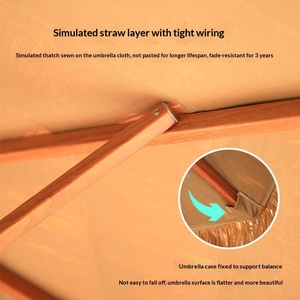 <span class=keywords><strong>Parasol</strong></span> de terrasse commercial en aluminium à long manche, style chalet, pour café, <span class=keywords><strong>avec</strong></span> chaises et <span class=keywords><strong>table</strong></span> d'extérieur pour la plage - Product Image 5