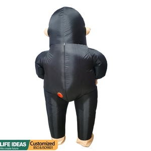 Costume complet du corps déguisement de singe gorille gonflable pour fête d'halloween taille adulte enfant bambin - Product Image 5