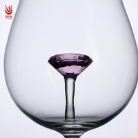 Verres à vin rouge créatifs en forme de diamant de 700 ml, résistants à la chaleur, pour les fêtes et les bars, esthétique haut de gamme