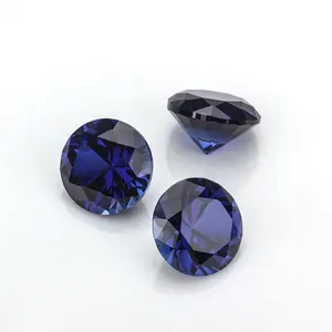 Đá Quý Bán Buôn Trung Quốc Round Brilliant Cut Kashmir Màu Xanh Sapphire