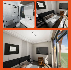 Миниатюрный экологичный сборный дом-контейнер из сэндвич-панелей, двухэтажная вилла с гостиной и ванной для офисного здания - Product Image 6