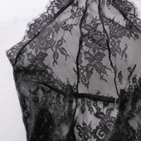 Set Babydoll Halter Tanpa Punggung Berbahan Lace Bulu Mata Wanita 2026