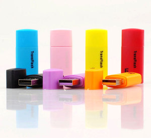 High Speed T-Flash TF/mini SD Card Reader USB 2.0 With Lid Adapter Memory Driver-free Smart Card Reader Factory Direct