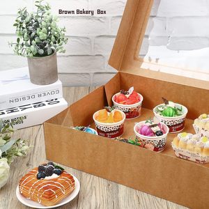 Picnic Party Outing Kraft Cardboard Paper Food Packaging <b>Boxes</b> Take Away Food Containers Restaurant Paper Food Container - Product Image 2