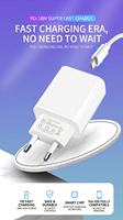 Cargador Rápido USB C PD de 18W, Adaptador de Pared con Enchufe EU, UK, US, Compacto, Tipo C, Carga Rápida, para iPhone, Samsung, Android, Viajes