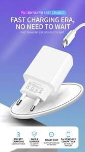 อะแดปเ<span class=keywords><strong>ต</strong></span>อร์<span class=keywords><strong>ชาร์จ</strong></span>เร็ว 18W PD USB-C หัวปลั๊ก EU UK US ขนาดกะทัดรัด รองรับการชาร์จเร็ว<span class=keywords><strong>แบ</strong></span>บ Type-C สำหรับ <span class=keywords><strong>iPhone</strong></span> Samsung Android เหมาะสำหรับการเดินทาง - Product Image 2