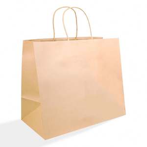 Sac en papier personnalisé pour vêtements d'usine avec livraison rapide, sac de shopping en papier kraft avec poignées en corde pour boutiques de vêtements - Product Image 2