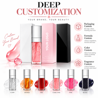 RTS 8ml Volumegevende Lip Olie Hydraterend Hoge Glans 48 Kleuren Fruit Lipgloss Lage MOQ 3 stuks Groothandel Aangepast Logo