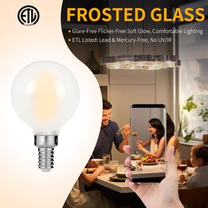 Decoaui 6-Pack E12 G16 LED bóng đèn thông minh 2700K mềm trắng 4 Wát tương đương <span class=keywords><strong>400</strong></span> lumens Frosted Glass Dimmable với AC cung cấp điện - Product Image 2