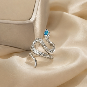 Anello Aperto a Goccia a Forma di Serpente per Donne, Gioiello da Dito Trendy e Alla Moda - Product Image 3