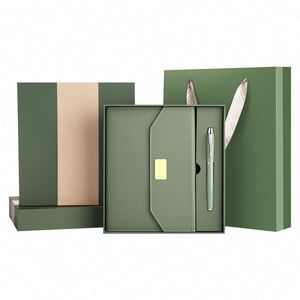 Cuadernos al por Mayor, Diarios, Libretas de Escritura, Cuaderno A5 de Cuero PU, Juego de Caja de Regalo con Logotipo Personalizado y Bolígrafo - Product Image 1