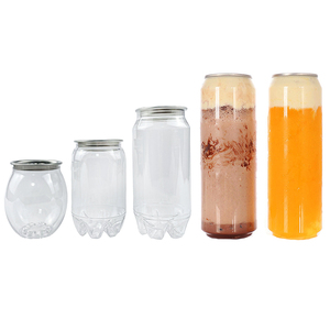 Lattina in PET Personalizzata con Coperchio per Bevande in Lattina Barattolo Sigillato Trasparente per Birra, Soda e Bevande da 250ml, 330ml, 375ml, 500ml - Product Image 5