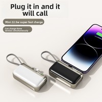 Nouvelle Arrivée Tendance Électronique : Batterie Externe Compacte et Portable 22,5W à Charge Rapide, en Plastique, avec Boucle de Suspension