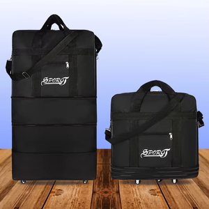 Ligero, moderno, duradero, para viajes <span class=keywords><strong>de</strong></span> ocio, deporte, gran capacidad, <span class=keywords><strong>plegable</strong></span>, extensible, bolsa <span class=keywords><strong>de</strong></span> lona <span class=keywords><strong>con</strong></span> <span class=keywords><strong>ruedas</strong></span> - Product Image 6