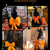 Décorations lumineuses citrouille d'Halloween, accessoires photo, ornements effrayants pour la porte, le bar, le magasin, la mise en scène extérieure, décorations d'ambiance de fête