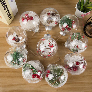 Bola de Navidad de cristal de 8cm, esfera hueca transparente, bolas colgantes, <span class=keywords><strong>chimenea</strong></span> interior, <span class=keywords><strong>colgante</strong></span> de árbol de Navidad, respetuoso con el medio ambiente - Product Image 5