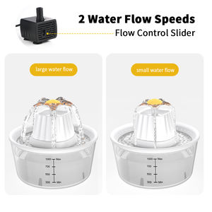 समायोज्य पानी प्रवाह वायरलेस पालतू पशु फव्वारे स्वचालित बिल्ली पानी का फव्वारा कुत्ता पानी डिस्पेंसर - Product Image 3