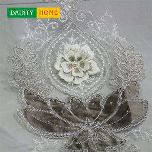 Tenda trasparente con ricamo turco, 100% <span class=keywords><strong>tende</strong></span> da finestra <span class=keywords><strong>in</strong></span> <span class=keywords><strong>Tulle</strong></span> bianco <span class=keywords><strong>e</strong></span> poliestere di lusso di fascia alta - Product Image 3