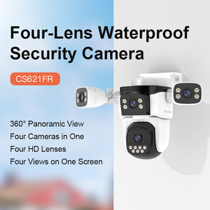 12MP Wifi Cctv Cámara Cuatro vistas Cuatro en uno Audio bidireccional Exterior Impermeable IP66 <span class=keywords><strong>360</strong></span> Ptz Vigilancia <span class=keywords><strong>Camara</strong></span> Inalámbrica NVR RJ45 - Product Image 2