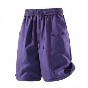 Shorts de travail pour hommes, dernière collection été, coupe slim, poches à rabat, style décontracté et sportif - Product Image 2