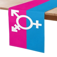 Transgender(Lindsay Design) Taplak Meja Cetak Seri Pelangi Gay Kustom, Untuk Pengaturan Ruang Makan di Rumah dan Hiasan Meja Dapur