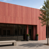 Panneaux de revêtement en pierre légers et flexibles pour façade de bâtiment de grande hauteur, installation facile et sûre, ignifuges classe A