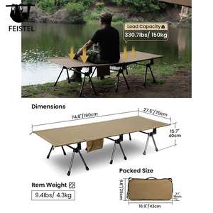 Feistel-Lit de camping ultraléger pliable, portable compact pour les voyages en plein air, la randonnée, le sac à dos léger - Product Image 3