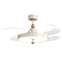 Ventilateur de plafond DC 42 pouces, grand, moderne, élégant, économique, avec lumières, télécommande et design à pales, idéal pour chambre à coucher, modèle 2026, en promotion