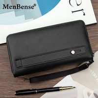 Dompet Panjang Pria Baru Ukuran Besar Multi-Slot Kartu PU Resleting Gesper Retro Tas Ponsel Multi-Fungsi Dompet Clutch Pria