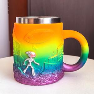 Tasse à café, tasse à bière, mug souvenir de film, en acier inoxydable, à thème science-fiction technologique, design créatif et audacieux, pour le marché international - Product Image 1
