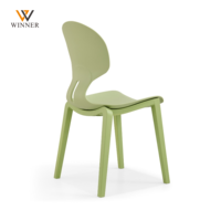 Chaises de salle à manger modernes empilables en plastique PP, imperméables et portables pour salons, cafés, maisons, écoles