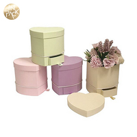 Boîte Cadeau de Luxe pour Maman, Bouquet de Roses Blanches et Roses, Emballage en Forme de Cœur, Tube Rond Rigide en Carton, Boîte à Fleurs en Papier