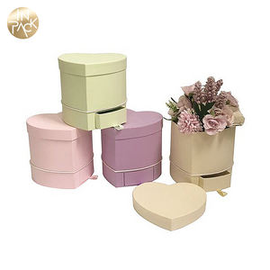 Boîte Cadeau de Luxe pour Maman, Bouquet de Roses Blanches et Roses, Emballage en Forme de Cœur, <span class=keywords><strong>Tube</strong></span> <span class=keywords><strong>Rond</strong></span> Rigide en Carton, Boîte à Fleurs en Papier - Product Image 6
