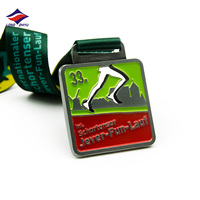 Longzhiyu, fabricant de médailles de course depuis 17 ans, médailles personnalisées en métal carré avec logo gravé, médailles de marathon, médailles de sport