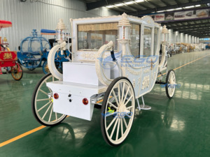 2026 Carrosse Électrique Blanc de Visite, Carrosse de Mariage, Carrosse Sans Chevaux, Carrosse Électrique Royal, Carrosse Royal à Chevaux, Véhicule - Product Image 4