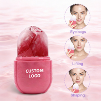 Rouleau de glace en silicone sûr pour le visage, les yeux, outil de beauté pour femme, thérapie de refroidissement par la glace, cube pour resserrer la peau, mini rouleau de glace, conception OEM