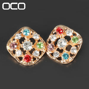 Nuevo Botón de cristal personalizado cubre Botón de cuello Clip gemelos cristales broche ajuste camisa estándar joyería botones - Product Image 1