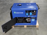 Petits chantiers de construction utilisent un groupe électrogène diesel insonorisé de 5 kW, un générateur portable de secours de 5 kVA à refroidissement par air.