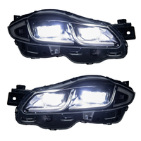 Pour Jaguar XJ XJL 2010-2019 : Ensemble de phares LED avec feux de jour DRL en forme de J, de la version de base à la version améliorée, accessoires gauche et droit