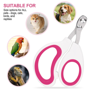 Cortauñas portátil de acero inoxidable con orificios redondos y mango antideslizante para gatos y perros pequeños - Product Image 4