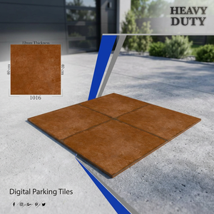 Baldosas de Porcelana Vitrificada Pulida Gris Mármol 40x40cm 12mm para Estacionamiento, 400x400mm, Esmaltadas, Resistentes, para Exteriores - Product Image 3