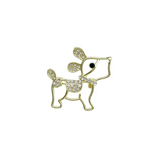 Yiwu Animal <b>Dog</b> Brooch Gold And Silver Zinc Alloy Claw Setting Women's Fashion Accessory Gift - Product Image 5