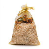 Sel de l'Himalaya en gros pour aromathérapie, cristaux de sel, fleurs séchées (rose, jasmin, citron), huiles essentielles, sel pour bain de vapeur corporel et élimination de la transpiration
