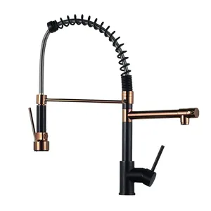 2019 Luxury Rose Gold ORB Tap Watermark Deck Mounted Pull Down Kitchen Faucet