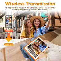 Cadre photo numérique Wi-Fi OEM 10,1 pouces, écran tactile HD IPS 1280x800, cadre photo intelligent Cloud avec batterie, vente en gros
