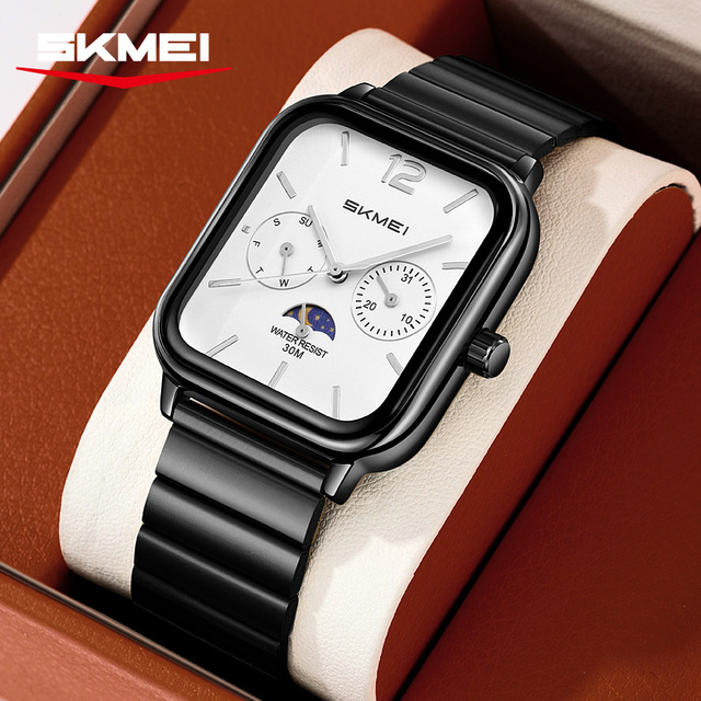 Hot Selling Men Quartz Watch Multifunctional Square Wristwatch 3ATM Waterproof Japan Movement OEM Custom Logo Brand Watches