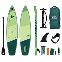 Planche de paddle gonflable 11' à marque privée avec accessoires complets, en PVC, capacité 300 kg, garantie 2 ans, pour lacs