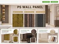 Panel Dinding Beralur Langsung dari Pabrik, Tahan Air, Anti Lembab, untuk Dekorasi Interior Rumah dan Hotel