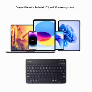 Teclado inalámbrico Bluetooth adecuado para iPad, teléfonos móviles, tabletas, control silencioso, teclado con carga inalámbrica - Product Image 6
